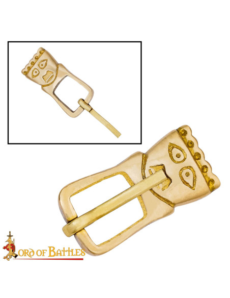 Middeleeuwse gesp in messing 14e...