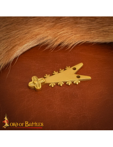 Middeleeuwse Renaissance-riempunt in messing