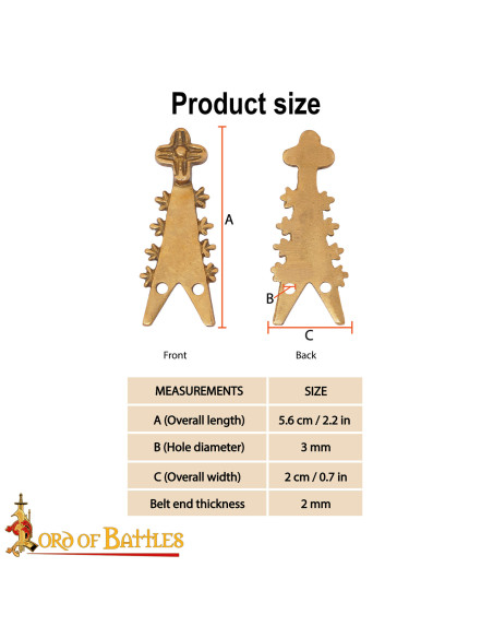 Punta de cinturón medieval...