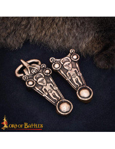 Keltische Gürtelschnalle aus patiniertem Bronzeguss