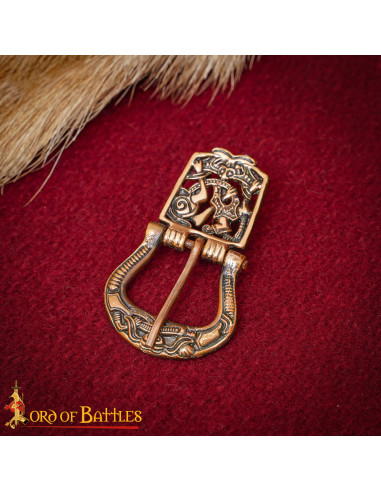 Viking Buckle 10e Eeuw voor riem in gegoten brons