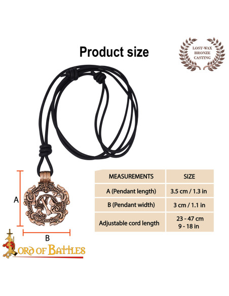 Vikinger Anhänger aus Bronze mit...