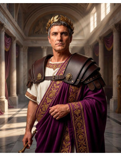 Hombreras legionario romano en cuero, marrón oscuro 2