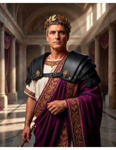 Romeinse legioen schouderstukken van leer, zwart 2