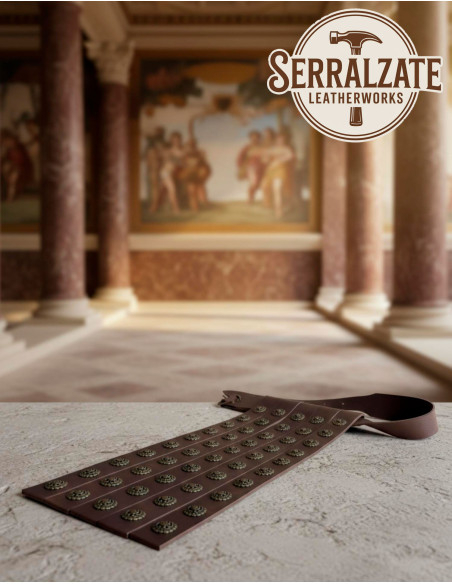 Romeinse militaire riem bruin leer 4...