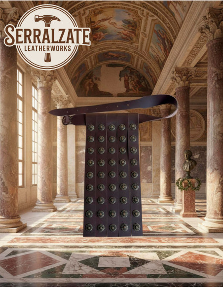 Romeinse militaire riem bruin leer 4...