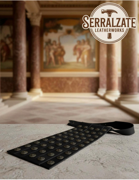 Romeins militair leren gordel zwart,...