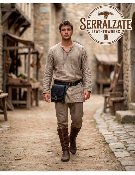 Bolso medieval piel alta calidad...