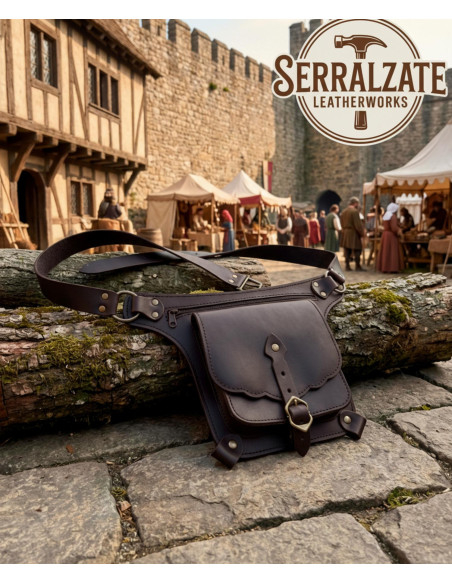 Bolso medieval piel alta calidad...