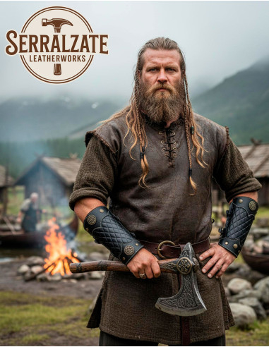 Zwarte leren armbanden Bertrand voor recreatie