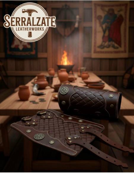 Bruine leren armbanden van Bertrand...