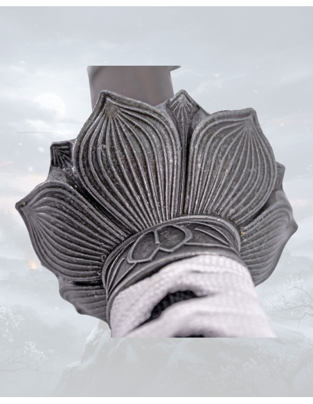 Katana tsuba bloem van de videogame...
