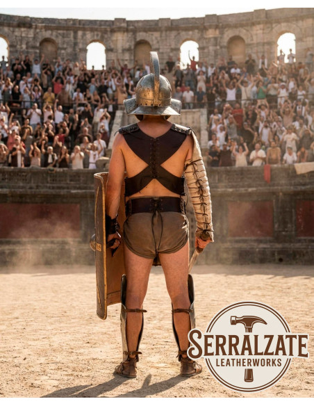 Peto gladiador cuero ajustable LARP y...