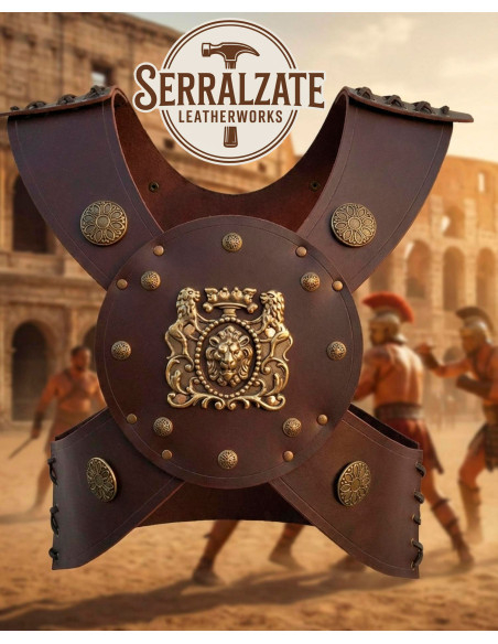 Peto gladiador cuero ajustable LARP y...