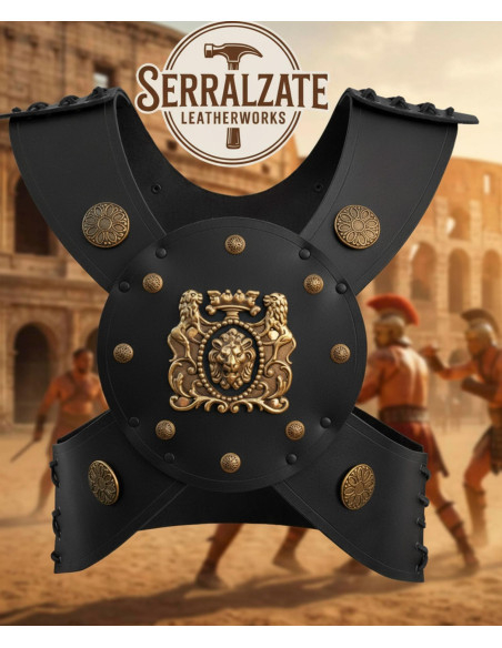 Peto gladiador cuero ajustable LARP y...