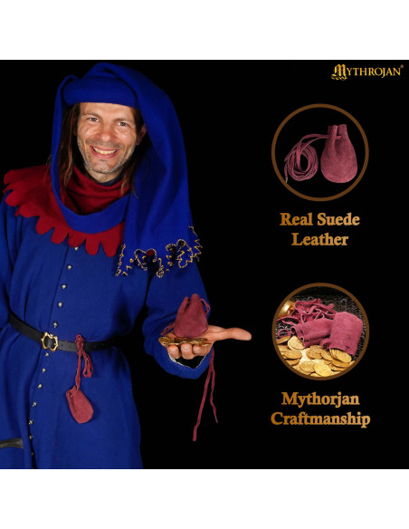 2 Pack Middeleeuwse Geldtassen in...