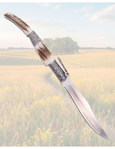 Damaszener Messer Third Hirsch, echtes Horn Luxus 2