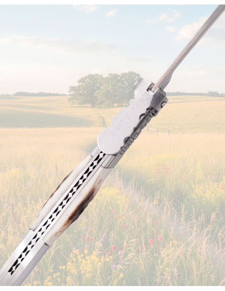 Damasqueret kniv Third Hjorte,...