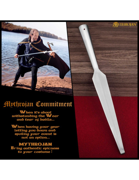 Vikingischer Speerpunt aus Stahl, stumpf