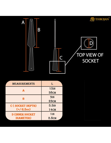 Vikingpunt in staal, stomp punt