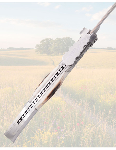 Navaja de Carraca Damasco y Asta...