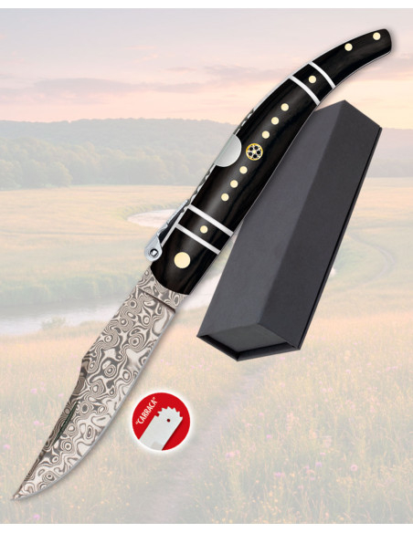 Samling Damasco kniv, ratchet, sort...