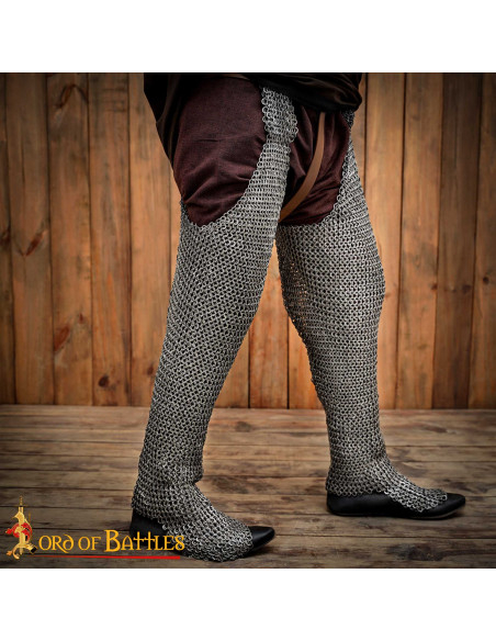 Stalen kettingbroek met 9 mm ringen