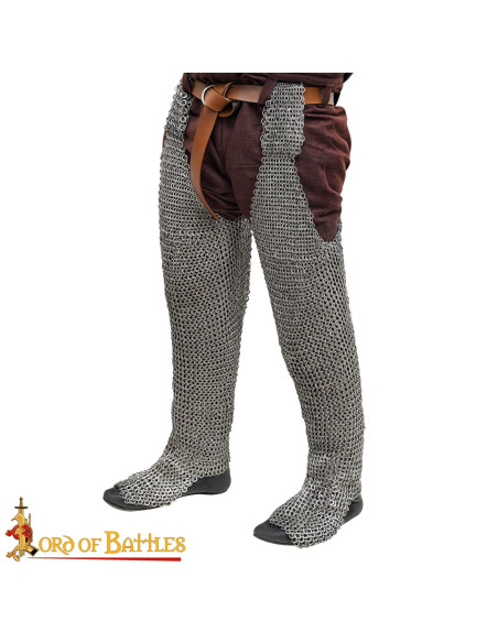 Kettenhemd-Hosen aus Stahl, Ringe 9 mm.