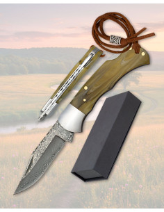 Navaja Damasco 73 capas acrílico Albainox Back lock