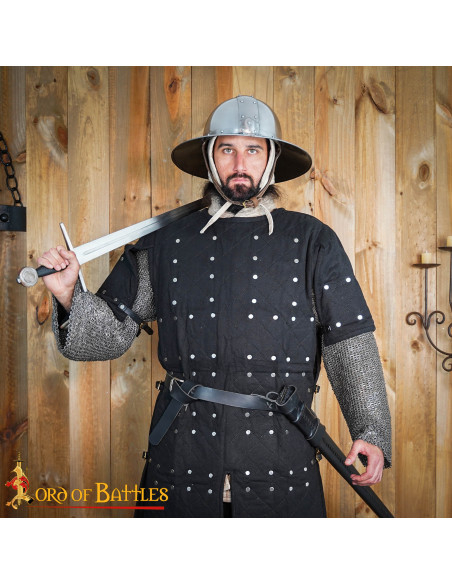 Medievaler Kettle Helm mit echtem...