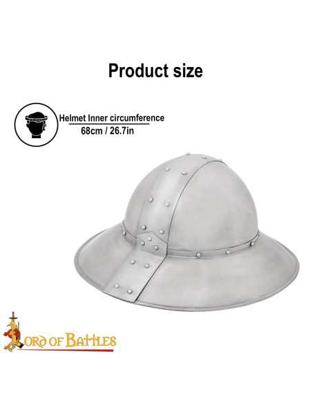 Middeleeuwse Kettle Helm met echte...