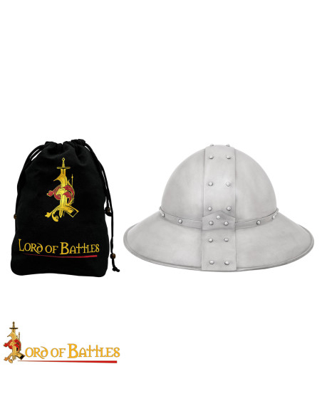 Middeleeuwse Kettle Helm met echte...