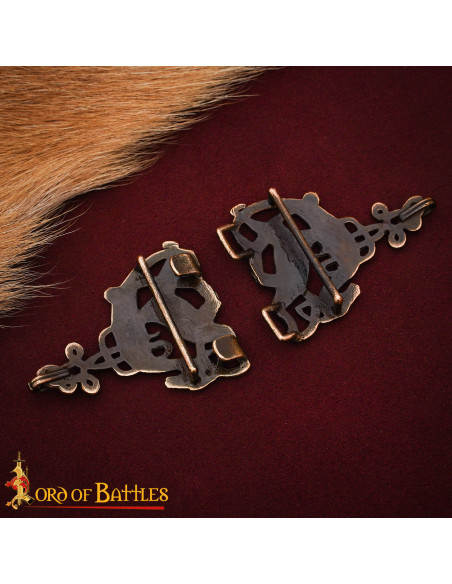 Keltischer Cloak-Clasp mit Rehen,...