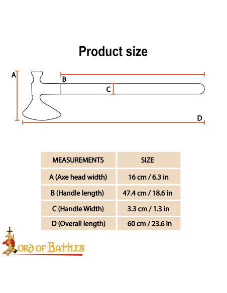 Middelalderlig ståløkse med...