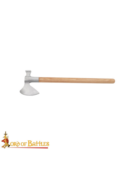 Hacha medieval de acero con cabeza de...