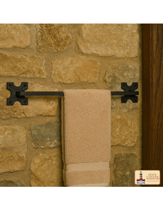 Middeleeuwse handgegoten ijzeren handdoekhouder