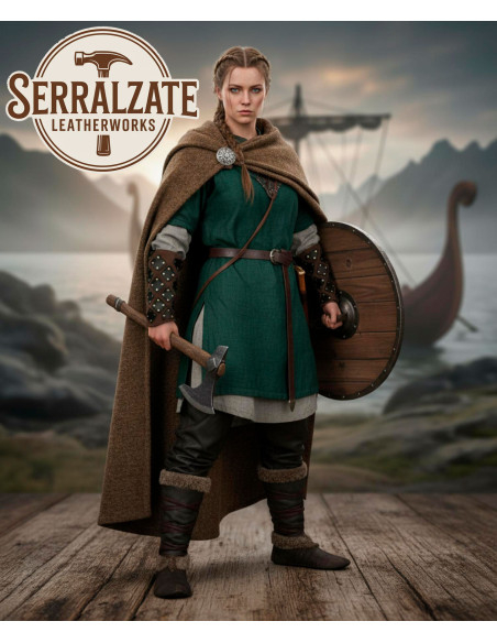 Vikinger Lederarmbänder in Braun mit...