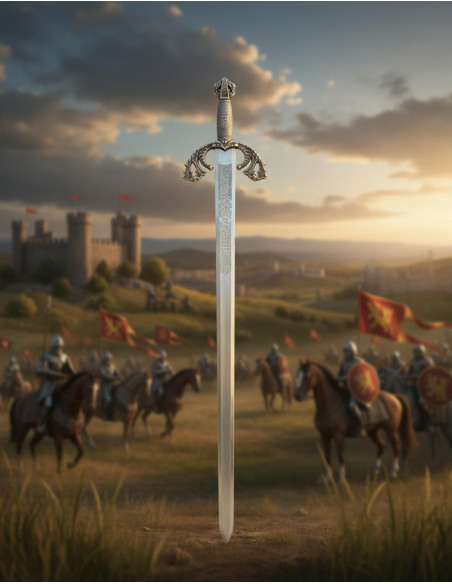 Espada Tizona Cid, acabado plateado