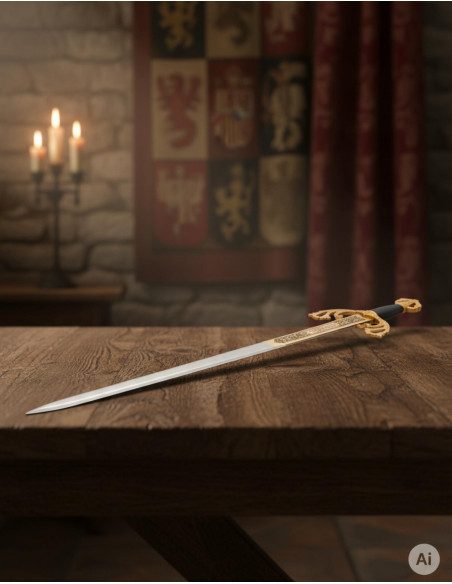 Espada Tizona Cid, acabado dorado