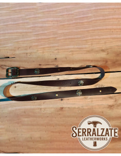 Noord Explorer Riem met Gegraveerde Gesp, bruin 2