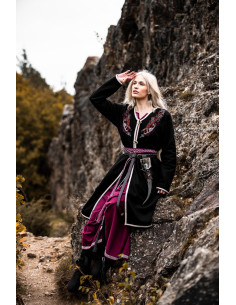 Vikinger Damenmantel Birka Skadi, schwarz 2