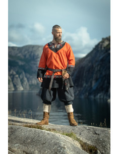Kurze Wikinger-Tunika Modell Freydis, Farbe Orange