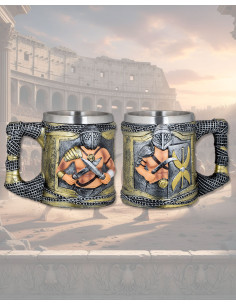 Taza medieval en resina modelo Gladiador (12 cm.)