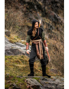 Middeleeuwse boogschutter tuniek model Arais, zwart 2