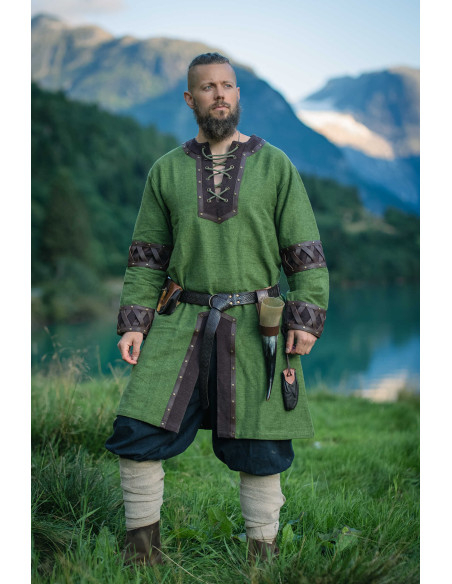 Viking tuniek model Leif, groen met...