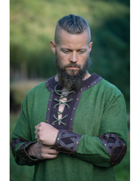 Vikinge tunika model Leif, grøn med...