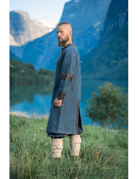 Vikinger-Tunika Modell Leif, blau mit...