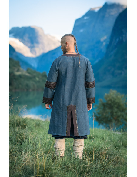 Vikinger-Tunika Modell Leif, blau mit...