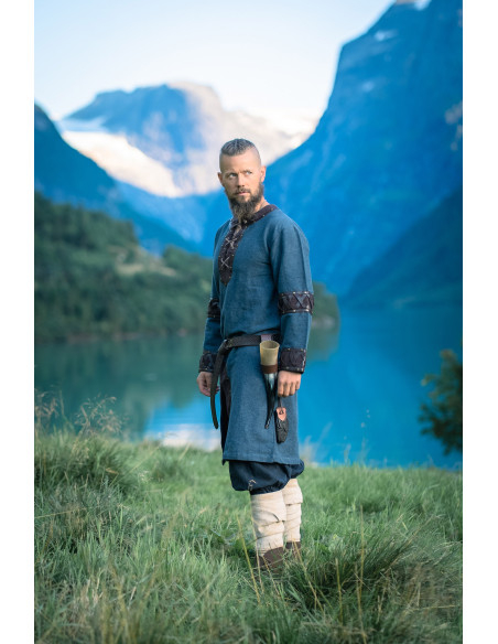 Vikingen Tuniek Model Leif, blauw met...