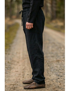 Middeleeuwse broek model Peter, zwart 2